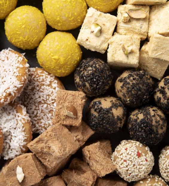 traditional-indian-dessert-flat-lay